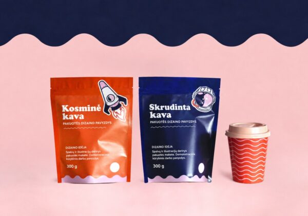 Užsegamos pakuotės maketas – lietuviškas dizaino pavyzdys