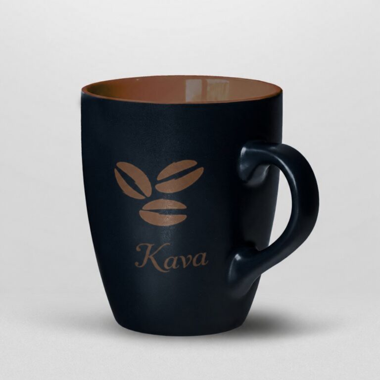 Puodelis „Kava“ rudu vidumi