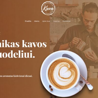 Kavinės svetainės dizainas – lietuviškas dizaino pavyzdys