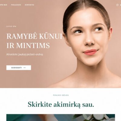 SPA svetainės dizainas – lietuviškas dizaino pavyzdys