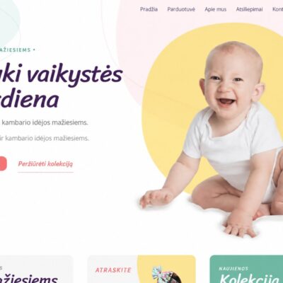 Vaikų parduotuvės dizainas – lietuviškas dizaino pavyzdys