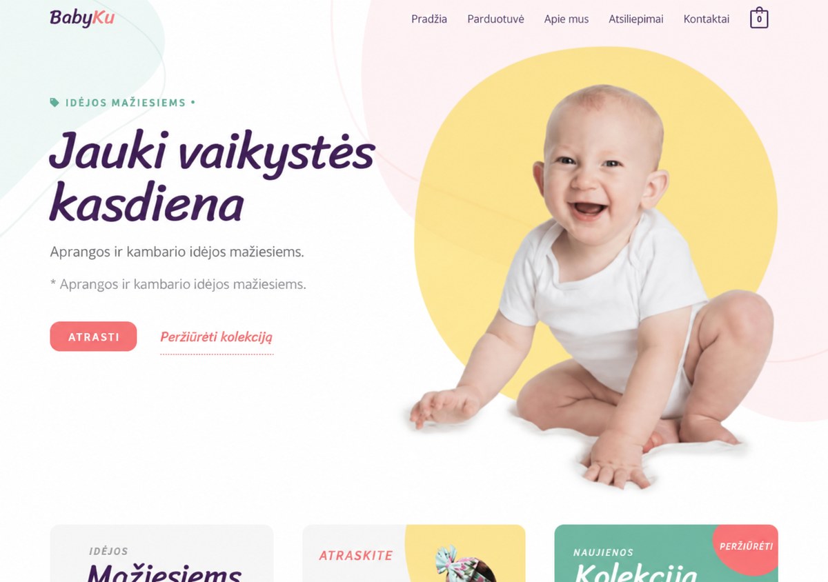Vaikų parduotuvės dizainas – lietuviškas dizaino pavyzdys