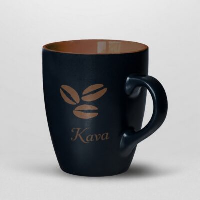 Puodelis „Kava“ rudu vidumi